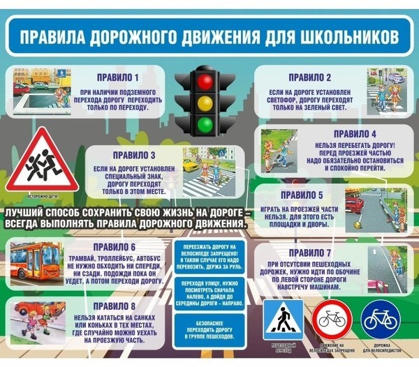 ПАМЯТКА О ПРАВИЛАХ ДОРОЖНОГО ДВИЖЕНИЯ ДЛЯ ДЕТЕЙ И РОДИТЕЛЕЙ
